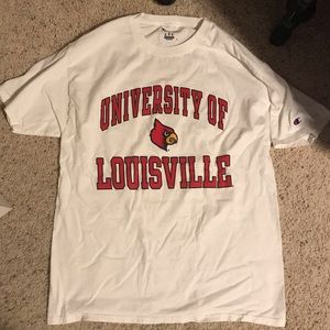Large - Vintage styled champs U of L mens tee